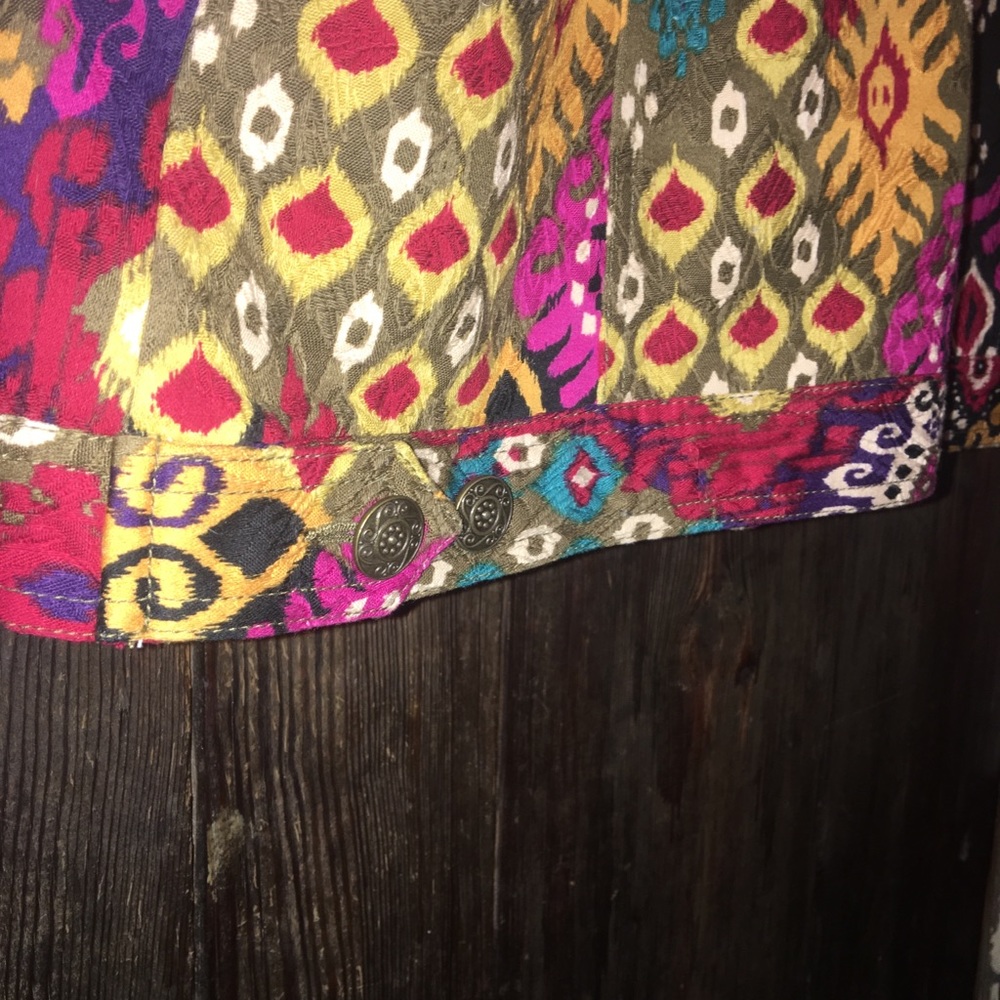 Ruby Rd. Multi Colored Cotton Jacket, size 12 - Picture 7 of 8